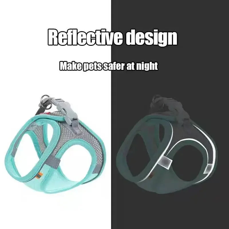 Reflective Adjustable Pet Harness Vest for Small & Medium Dogs Cats