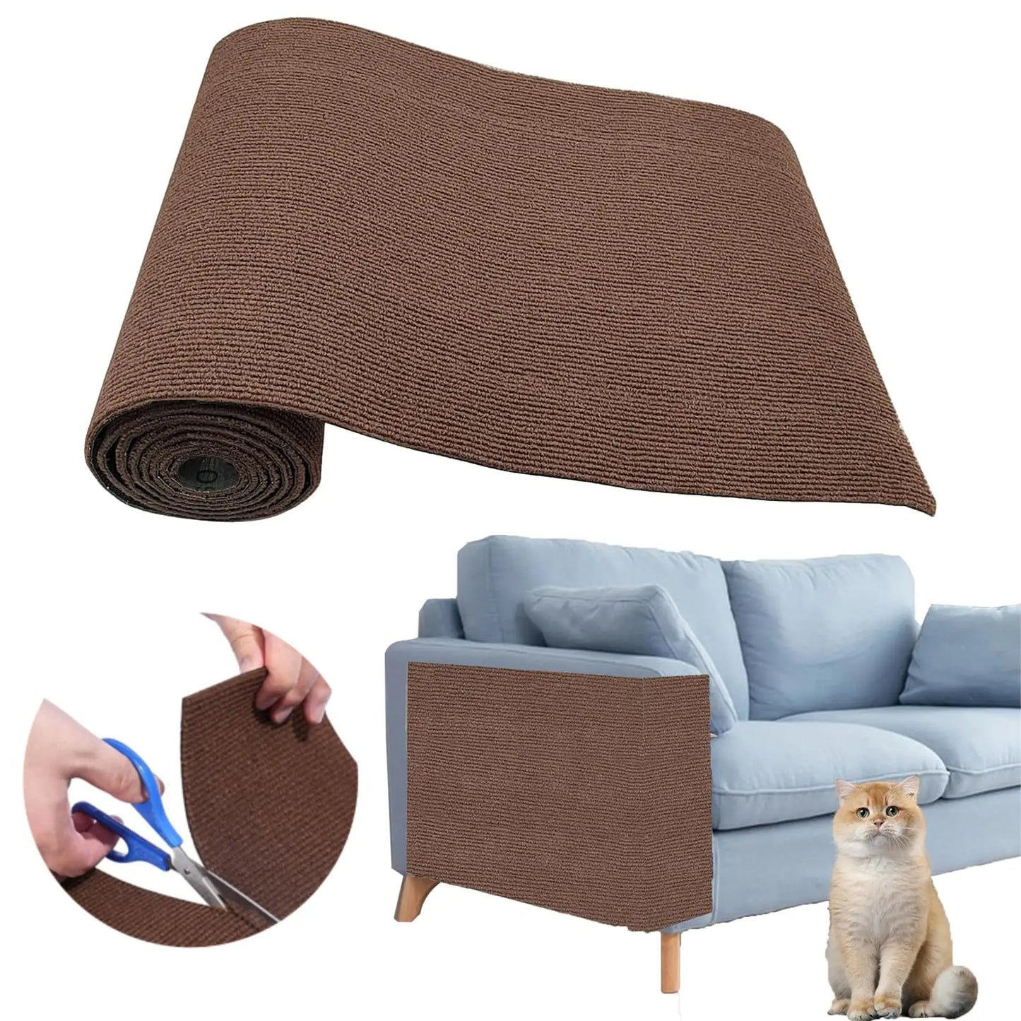 Self-Adhesive Cat Scratch Protector for Wall & Sofa – Trimmable Board