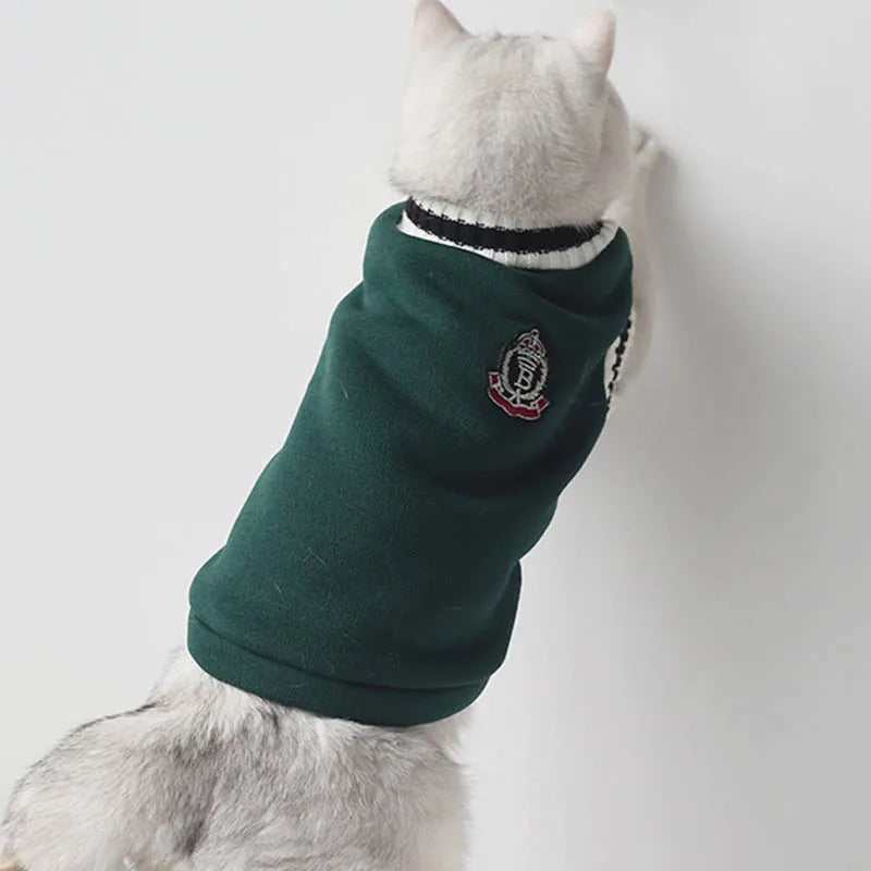 Winter Pet Sweater for Small Dogs & Cats – Warm Knit Pullover Vest Jacket