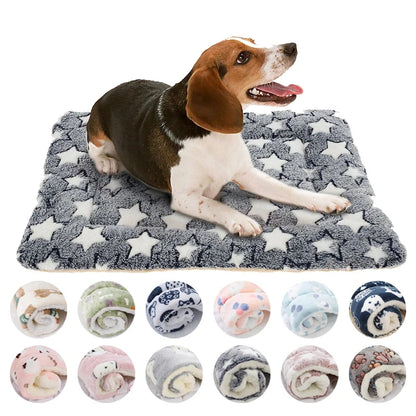 Flannel Pet Sleeping Mat: Cozy Bed for Dogs & Cats – Small to Large Sizes