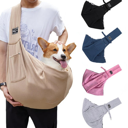 Comfortable Dog Bag, Portable Pet Crossbody Shoulder Sling Carrier for Cats & Puppies