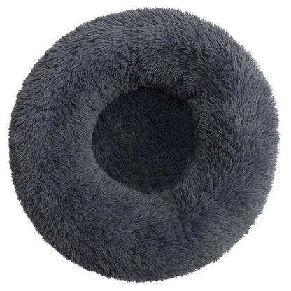 40-90cm Round Plush Pet Bed - Winter Warm Dog & Cat Bed for Medium & Large Pets