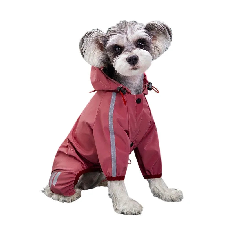 Reflective Waterproof Dog Raincoat, Jumpsuit for Small & Medium Dogs, Chihuahua & Maltese Rain Coat