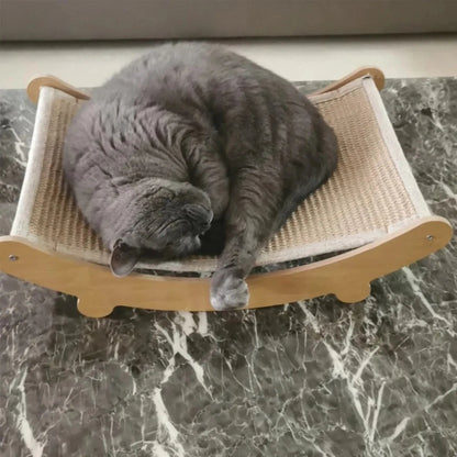 Wooden Cat Scratching Pads, Multifunctional Cats Sleeping Bed & Detachable Wear