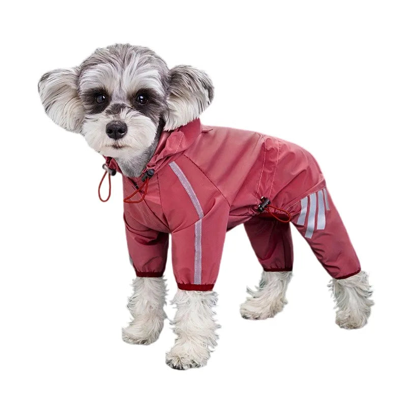 Reflective Waterproof Dog Raincoat, Jumpsuit for Small & Medium Dogs, Chihuahua & Maltese Rain Coat