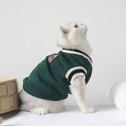 Winter Pet Sweater for Small Dogs & Cats – Warm Knit Pullover Vest Jacket