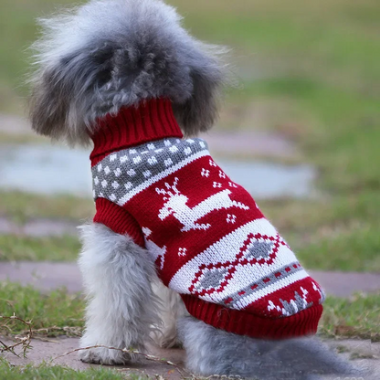 Christmas Dog Sweater - Winter Warm Pet Clothes for Small & Medium Dogs and Cats, Knitted Corgi & Teddy Coat, New Year Supplies