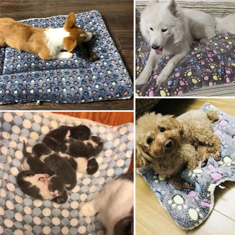 Flannel Pet Sleeping Mat: Cozy Bed for Dogs & Cats – Small to Large Sizes