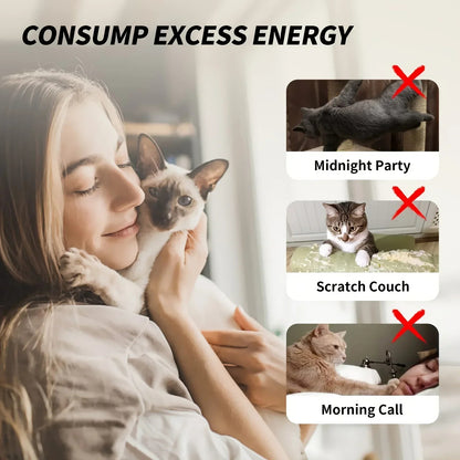 Telescopic Cat Teaser Wand – 4-Section Extendable Rod with Cartoon Design