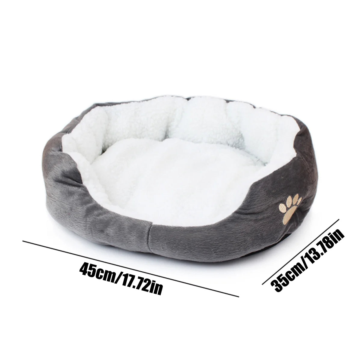 Thickened PP Cotton Dog Bed & Cat Bed, Cozy Pet Cave Sofa for Small Puppies & Cats