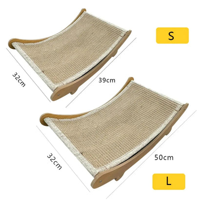 Wooden Cat Scratching Pads, Multifunctional Cats Sleeping Bed & Detachable Wear