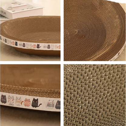 Corrugated Cat Scratcher Cat Scrapers Round Oval Grinding Claw