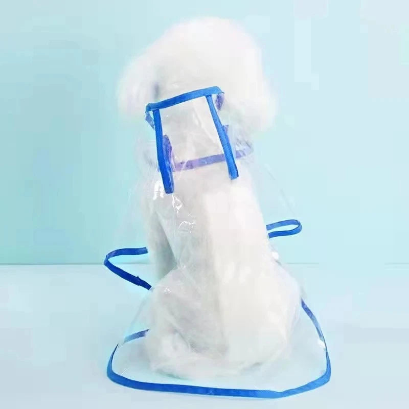 Transparent Pet Dog Raincoat, Waterproof Hooded Jacket for Small Dogs & Puppies