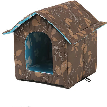 Waterproof Outdoor Cat House - Rainproof Dog Shelter, Foldable Pet Villa Tent, Collapsible Pet House for Cats and Small Dogs