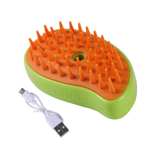 Electric Cat Steam Brush - Soft Silicone Pet Comb for Kitten Grooming, Hair Removal, and Bathing