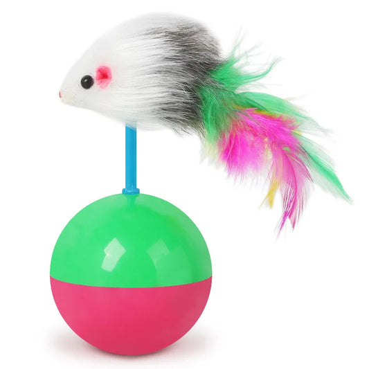 New Cat Toy Set – Self-Balancing Mouse Teaser for Cats