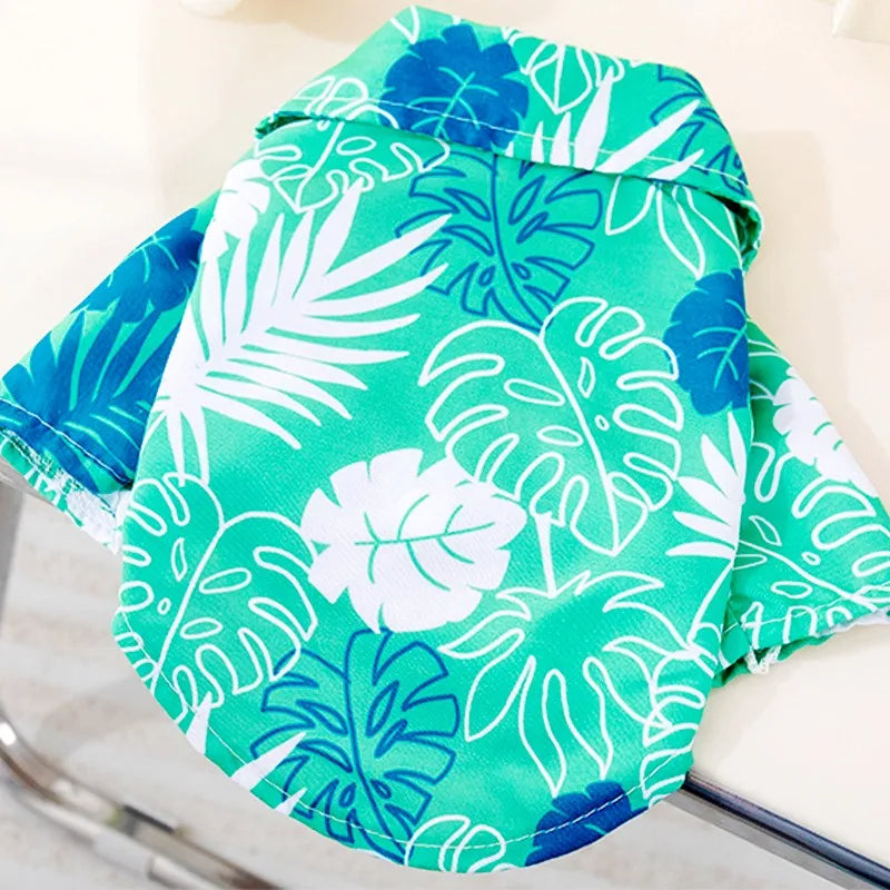 Pet Summer Shirt – Hawaiian Style Dog Clothes for Small Breeds