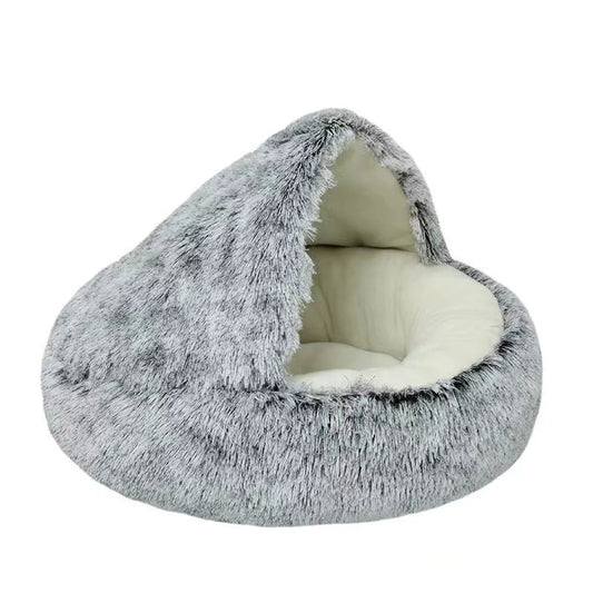 Warm Plush Cat Bed, Round Pet Mattress & Sleeping Nest for Small Dogs & Kittens