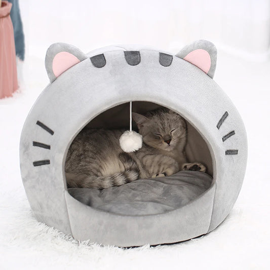 Super Warm Cat Bed - Cozy Pet Cave House for Kittens & Small Dogs, Tent-Style Cushion Mat for Comfortable Sleeping, Perfect Pet Supplies