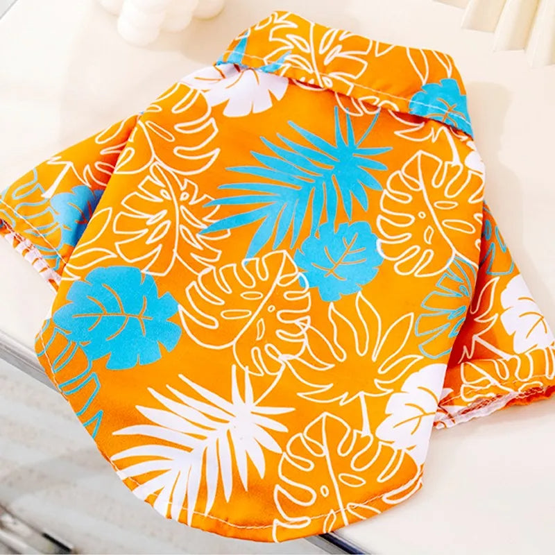 Pet Summer Shirt – Hawaiian Style Dog Clothes for Small Breeds