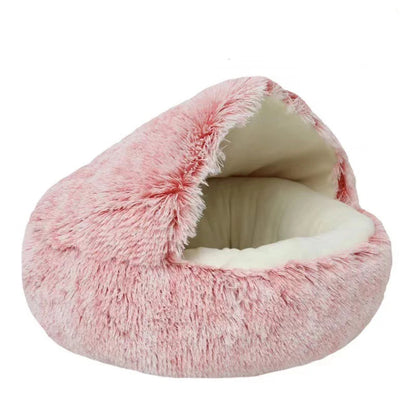 Warm Plush Cat Bed, Round Pet Mattress & Sleeping Nest for Small Dogs & Kittens