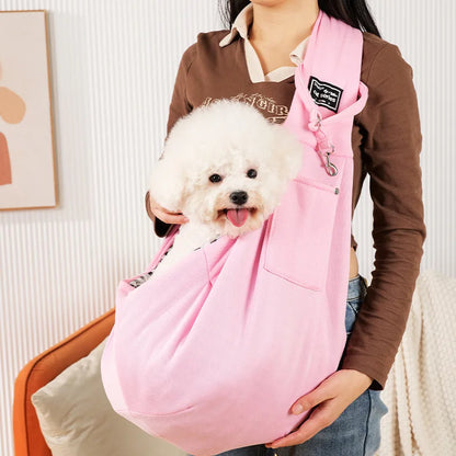 Comfortable Dog Bag, Portable Pet Crossbody Shoulder Sling Carrier for Cats & Puppies