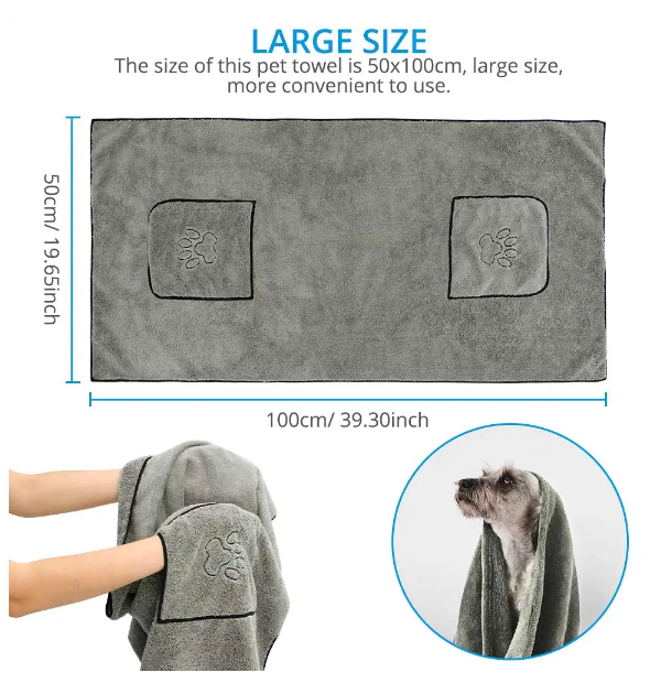 Super Absorbent Big Puppy Pet Towel