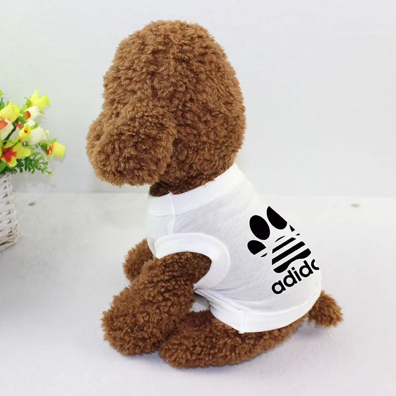 Summer Dog T-Shirt – 100% Cotton Breathable Vest for Small Dogs - French Bulldog, Corgi, Teddy